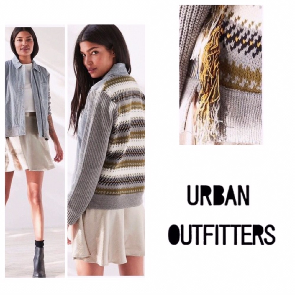 Urban Outfitters Ecote Fringe Jacket w/ Zipper
